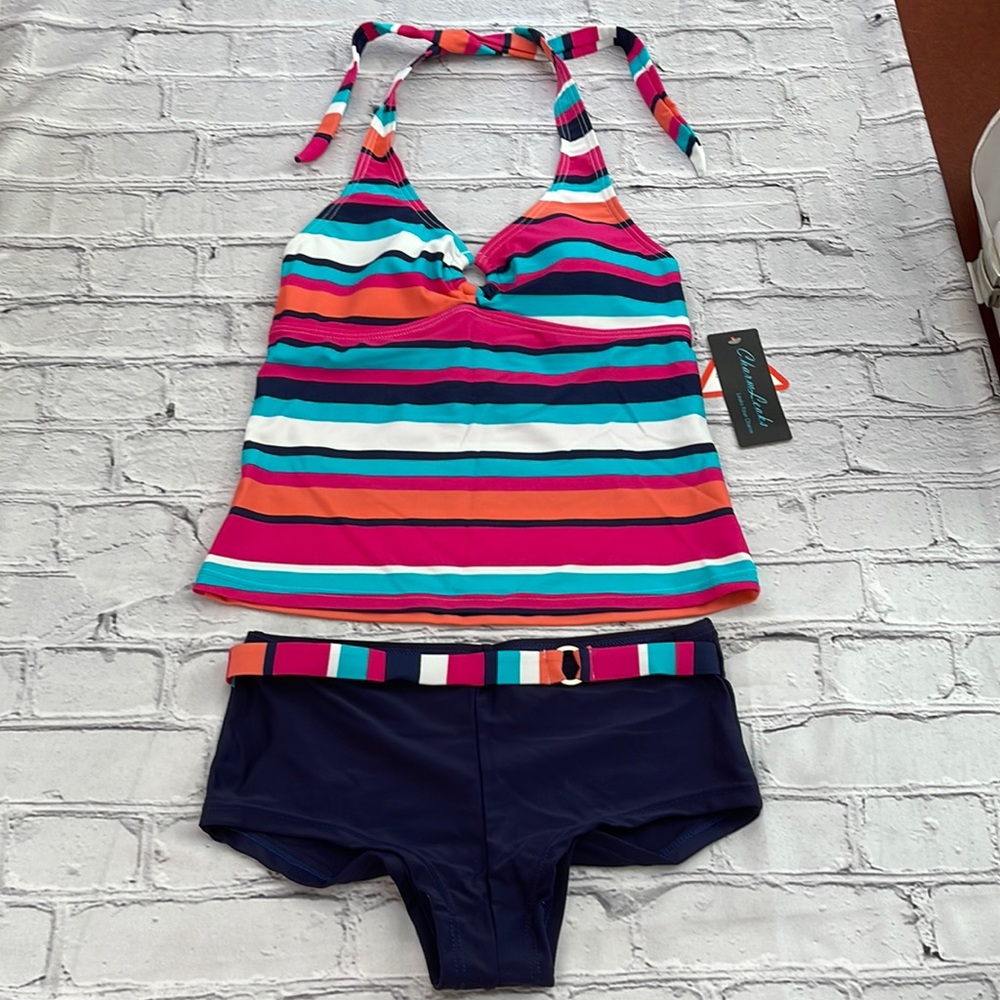 Charm Leaks Womens Tankini Size Small New With Tags